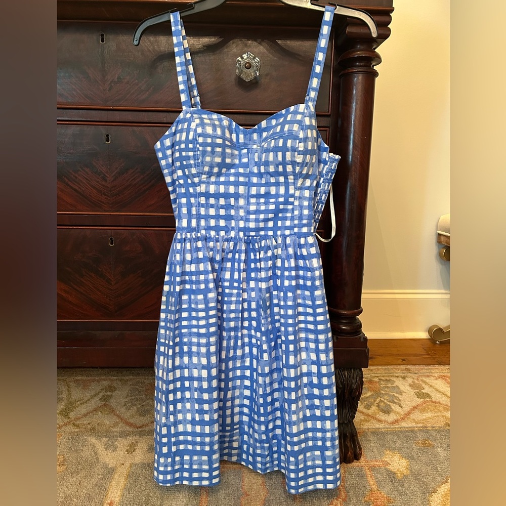 Lilly Pulitzer Blue and White Checkered Mini Dress